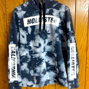 Hollister blue tie-dye sweatshirt